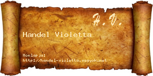 Handel Violetta névjegykártya
